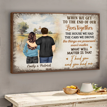 Old Couple I Had You & You Had Me - Personalized Poster