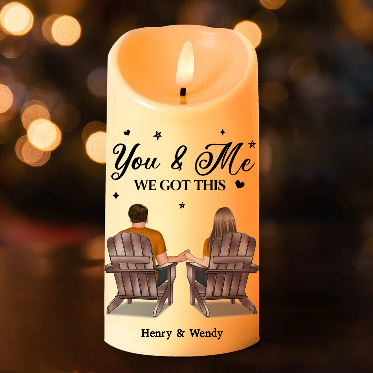 You & Me We Got This - Personalized Flameless LED Candle