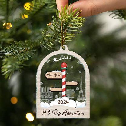 Always Say Yes To New Adventures - Travel Personalized Custom Ornament - Acrylic Custom Shaped - Christmas Gift For Family Members, Gift For Adventure Travel Lovers