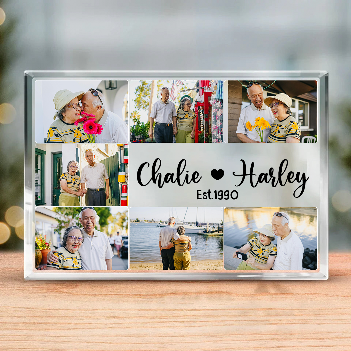 Custom Photo Building A Love Story That Will Last Forever - Couple Personalized Custom Rectangle Shaped Acrylic Plaque - Gift For Husband Wife, Anniversary