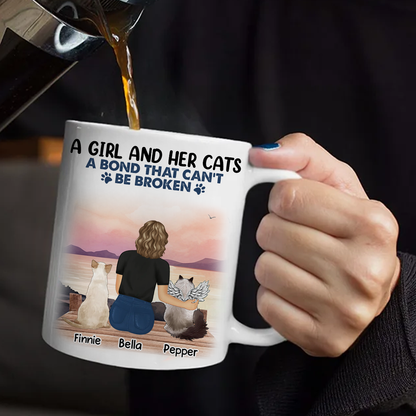 A Bond That Can't Be Broken - Gift For Cat Lovers, Cat Mom, Cat Dad - Personalized Mug