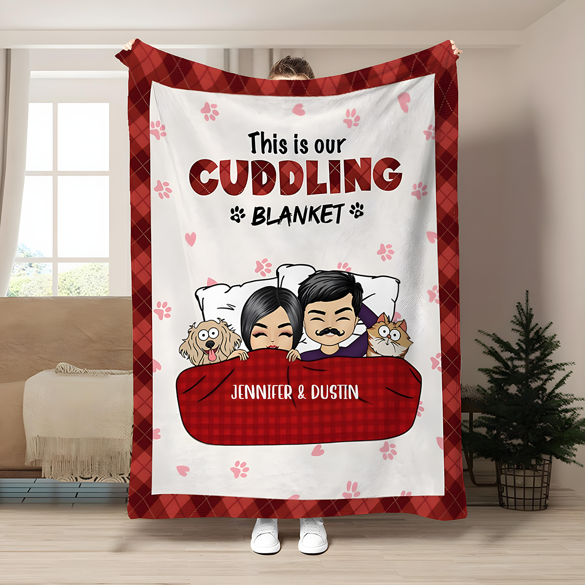 This Is Our Cuddling Blanket Pet Lovers - Personalized Fleece Blanket, Sherpa Blanket