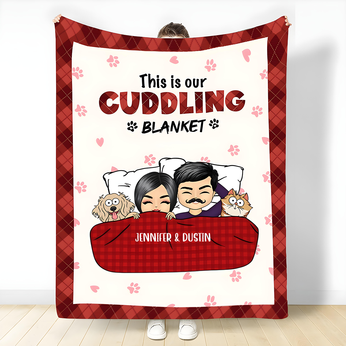 This Is Our Cuddling Blanket Pet Lovers - Personalized Fleece Blanket, Sherpa Blanket