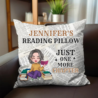 Book Lovers - Just One More Chapter - Personalized Pillow - Makezbright Gifts