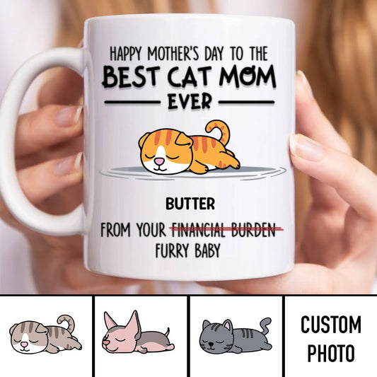 Cat Lovers - Happy Mothers Day Father Day To The Best Ever - Personalized Mug - Makezbright Gifts