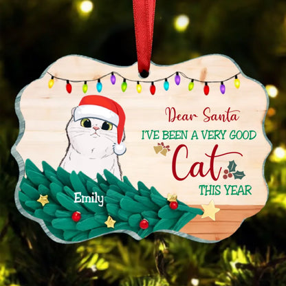 Cat Lovers - I've Been A Very Good Cat This Year - Personalized Ornament - Makezbright Gifts