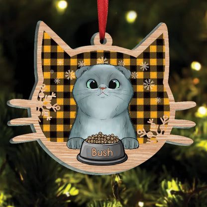 Cat Lovers - Meowy Christmas - Personalized Circle Ornament - Makezbright Gifts