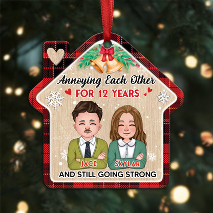 Couple - Annoying Each Other For Many Years Still Going Strong - Personalized Christmas Ornament - Makezbright Gifts