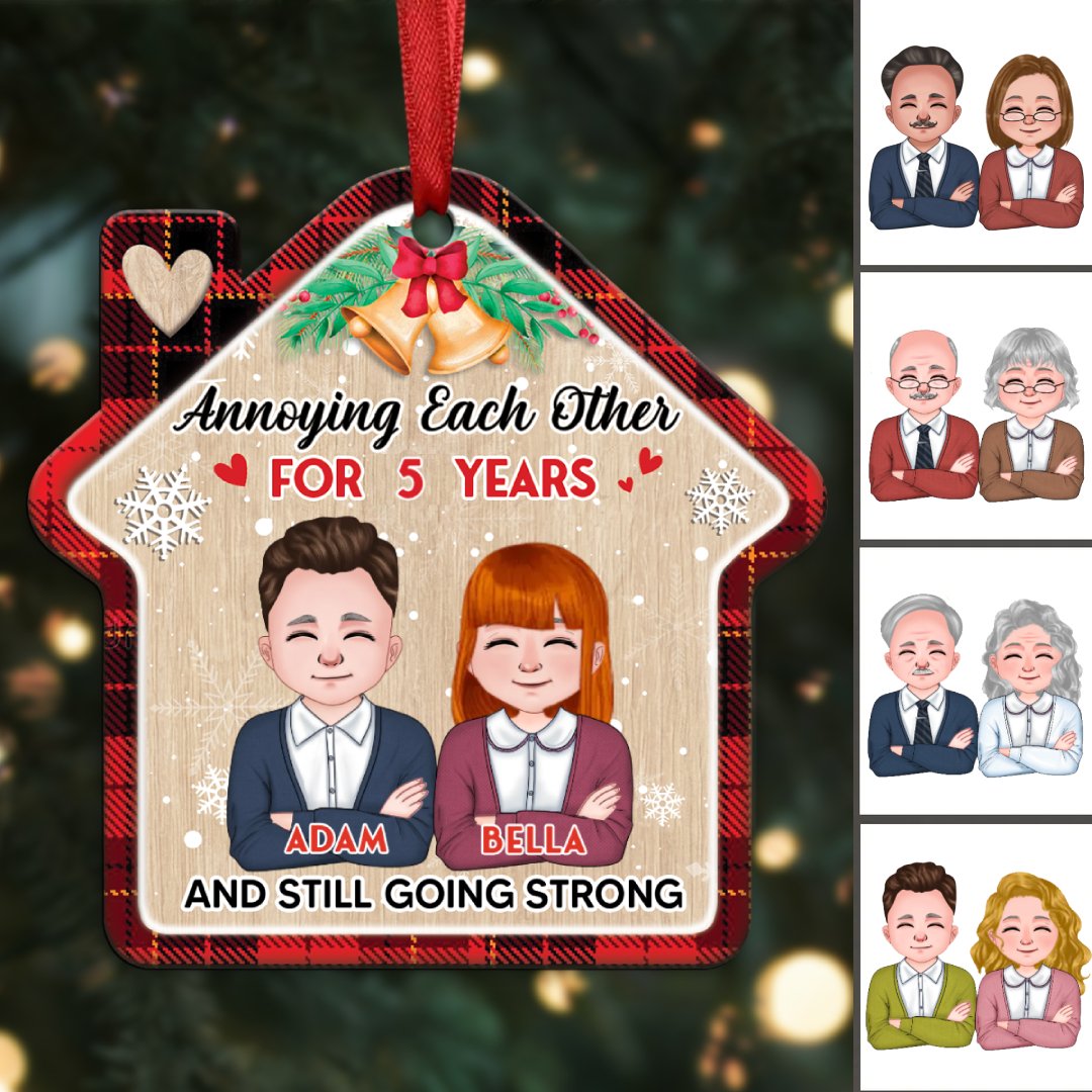 Couple - Annoying Each Other For Many Years Still Going Strong - Personalized Christmas Ornament - Makezbright Gifts