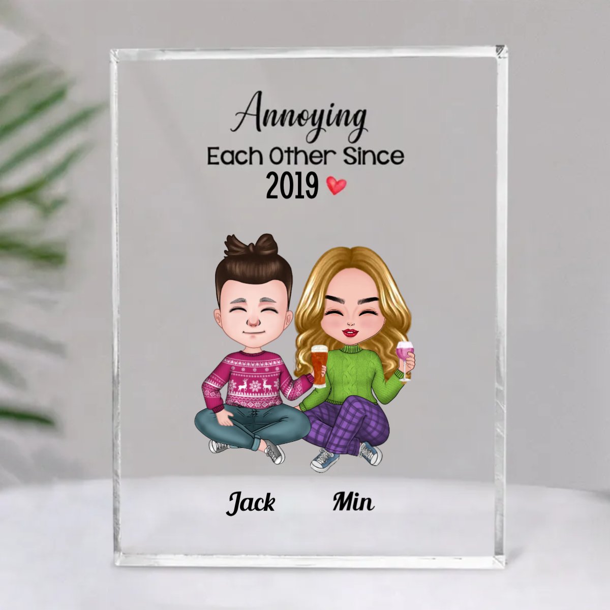 Couple - Annoying Each Other Since - Personalized Acrylic Plaque (SA) - Makezbright Gifts