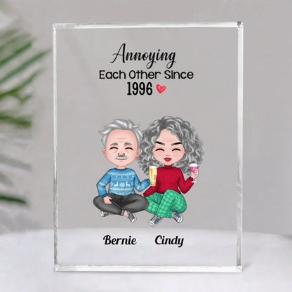 Couple - Annoying Each Other Since - Personalized Acrylic Plaque (SA) - Makezbright Gifts