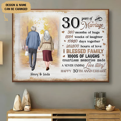 Couple - Couple Happy Anniversary - Personalized Poster - Makezbright Gifts