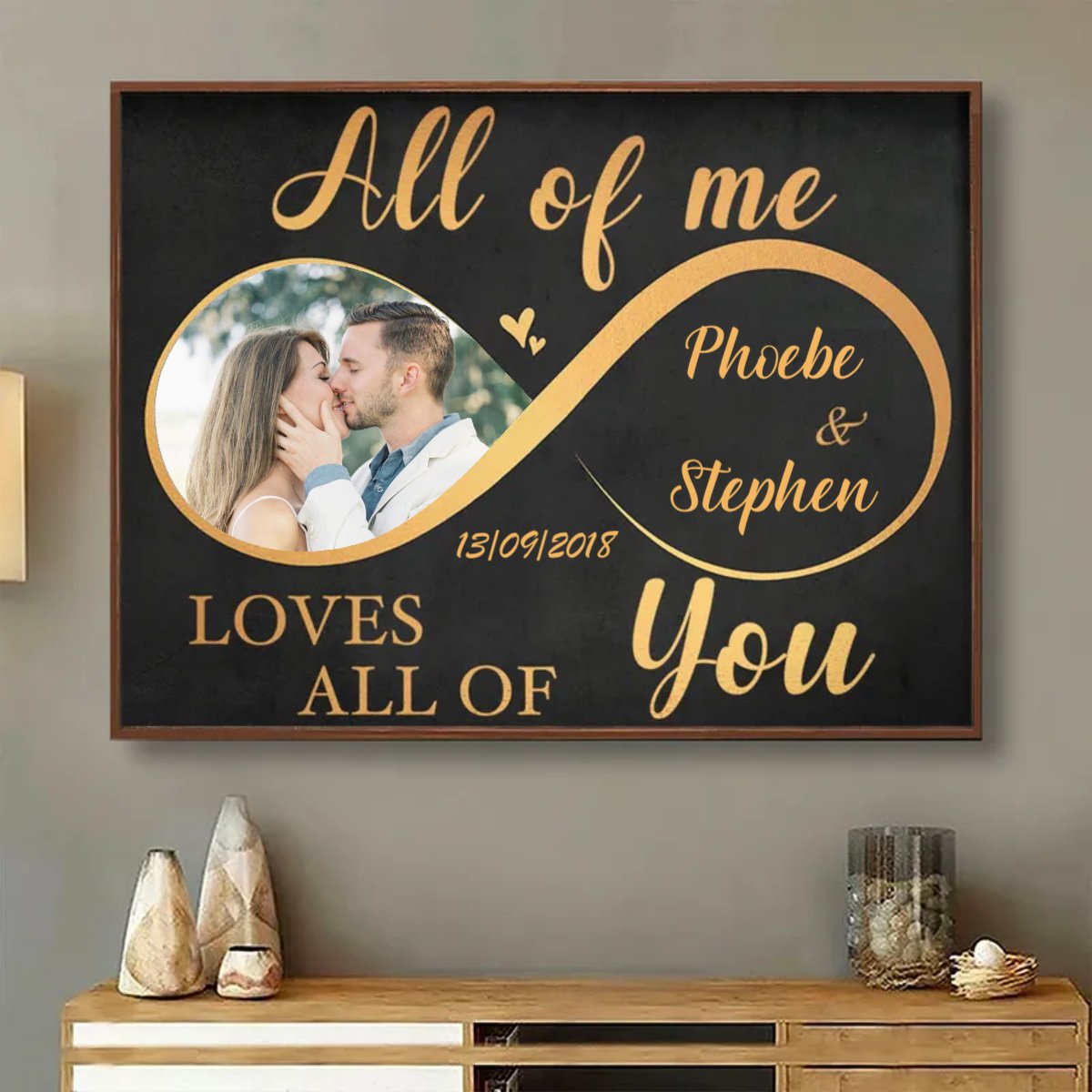 Couple - Custom Photo All Of Me Loves All Of You - Personalized Poster - Makezbright Gifts