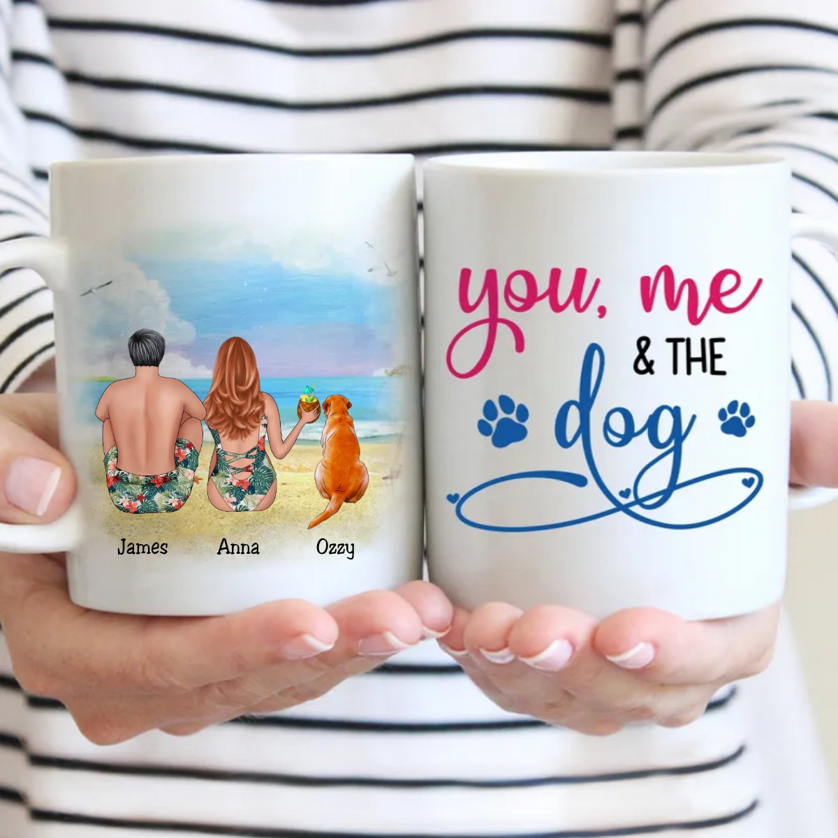 Couple & Dogs - You, Me & The Dog - Personalized Mug - Makezbright Gifts