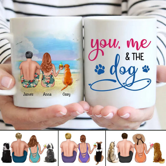 Couple & Dogs - You, Me & The Dog - Personalized Mug - Makezbright Gifts