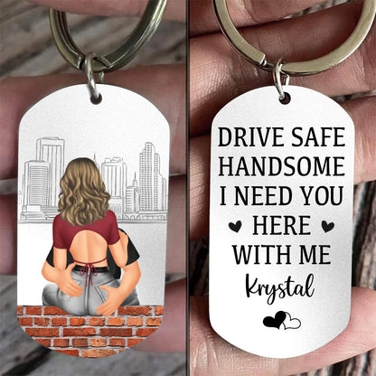 Couple - Drive Safe - Personalized Keychain (TB) - Makezbright Gifts