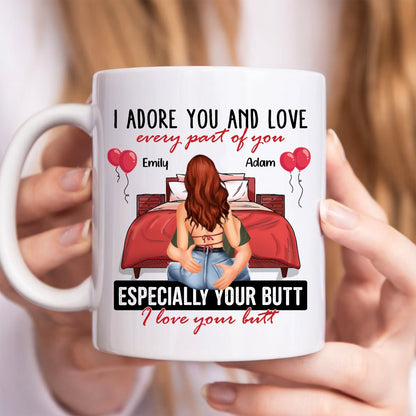 Couple - I Adore You And Love Every Part Of You - Personalized Mug - Makezbright Gifts