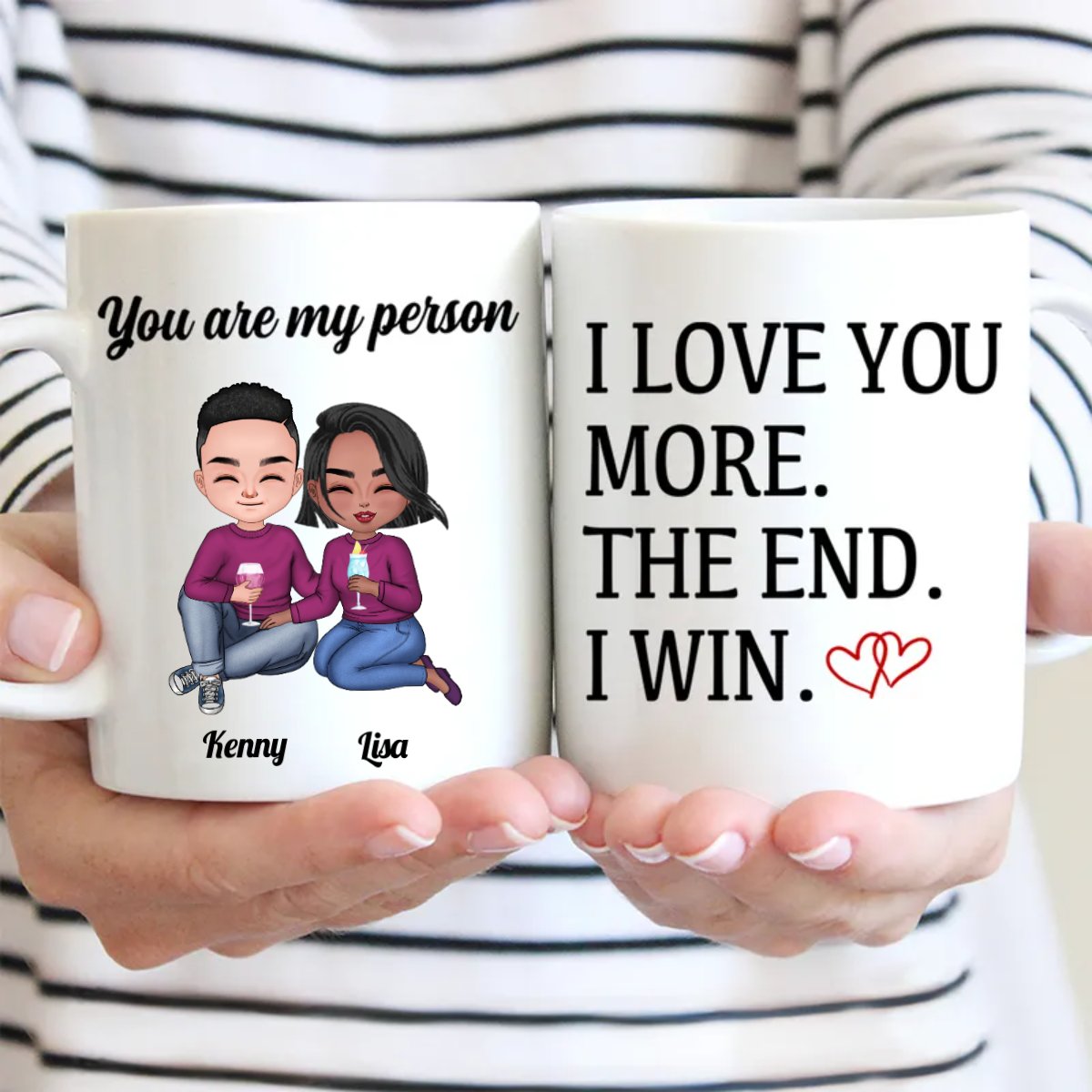 Couple - I Love You More The End I Win - Personalized Mug - Makezbright Gifts