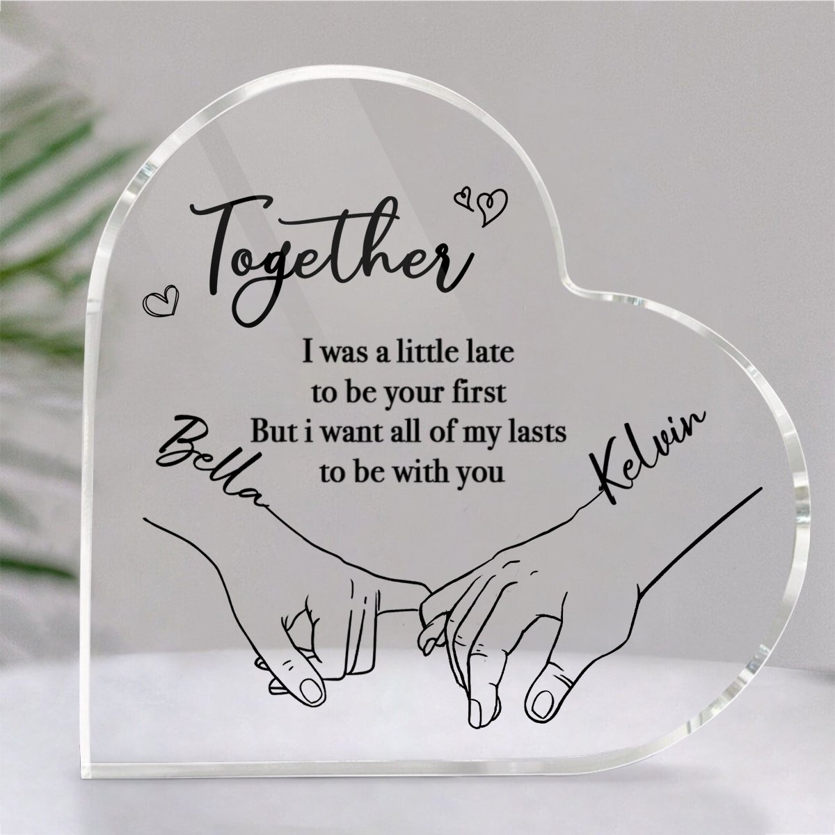 Couple - I Want All Of My Lasts To Be With You - Personalized Acrylic Plaque (BU) - Makezbright Gifts