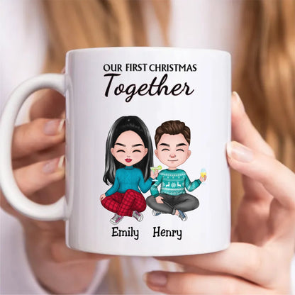 Couple - Our First Christmas Together - Personalized Mug - Makezbright Gifts