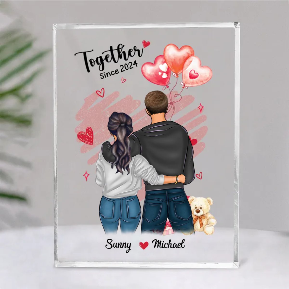 Couple - Together Since - Personalized Acrylic Plaque - Makezbright Gifts