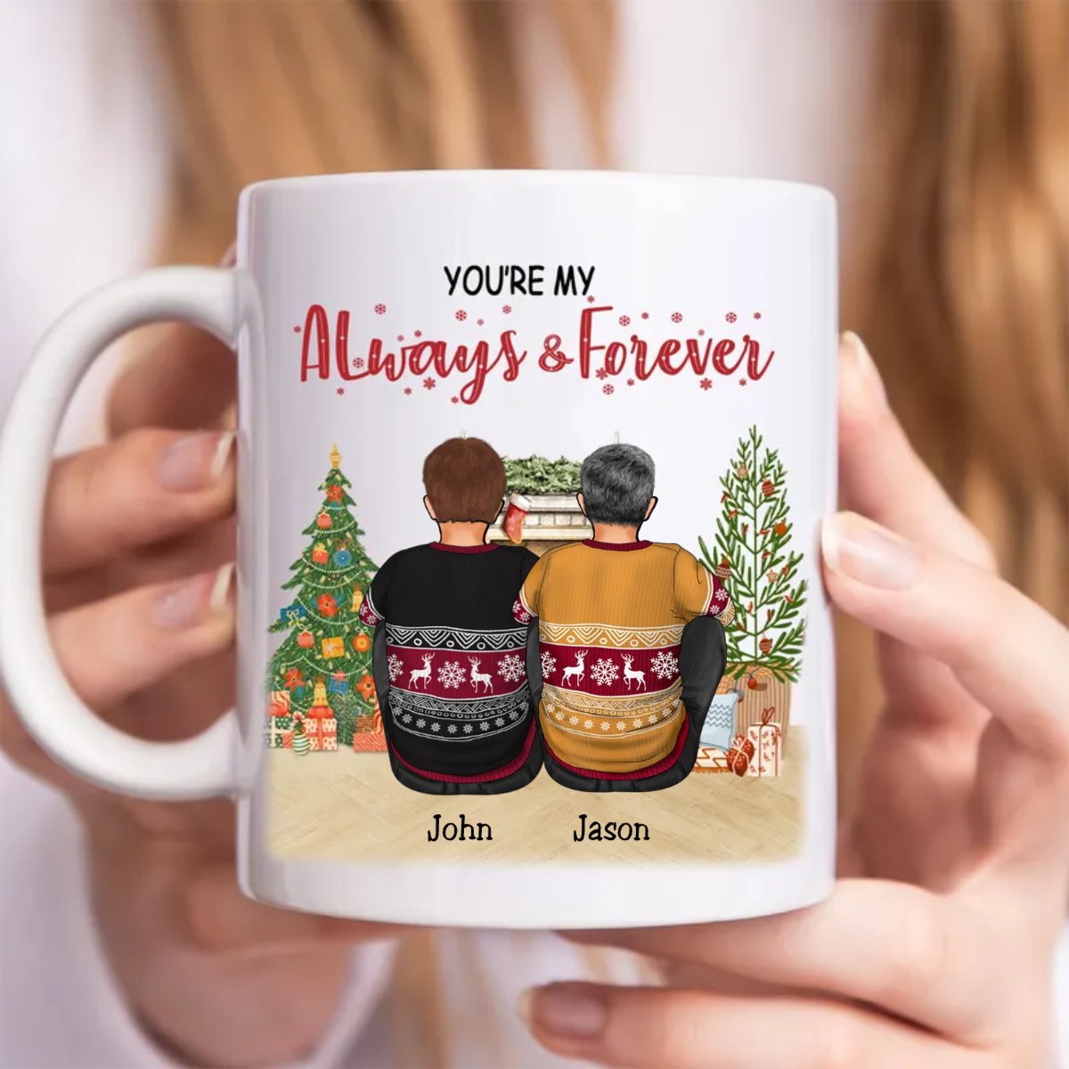 Couple - You're My Always & Forever - Personalized Mug (LH) - Makezbright Gifts