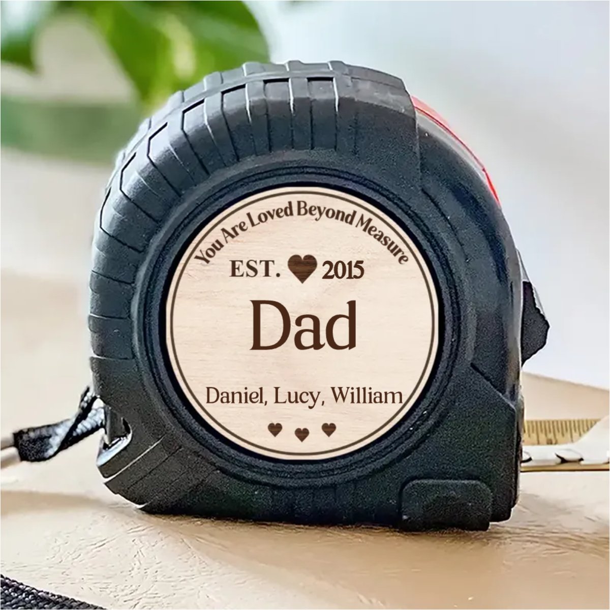 Dad - You're Loved Beyond Measure - Family Personalized Custom Tape Measure - Makezbright Gifts