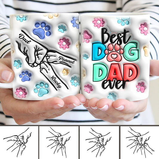 Dog Lovers - Best Dog Dad Ever - Personalized Mug - Makezbright Gifts