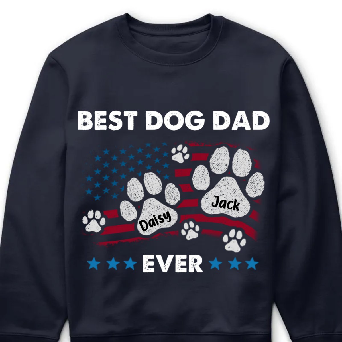 Dog Lovers - Best Dog Dad Ever - Personalized Unisex T - shirt, Hoodie, Sweatshirt - Makezbright Gifts