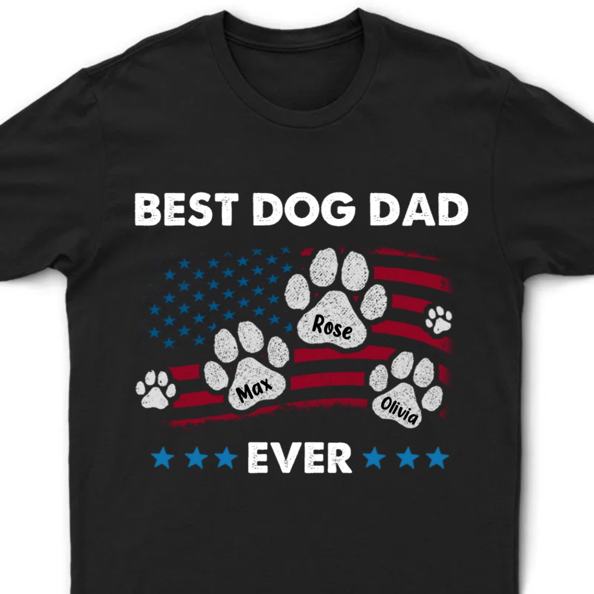 Dog Lovers - Best Dog Dad Ever - Personalized Unisex T - shirt, Hoodie, Sweatshirt - Makezbright Gifts