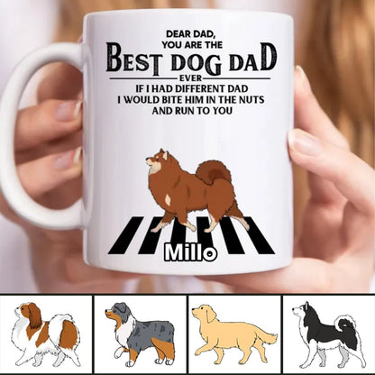 Dog Lovers - Dear Dad You Are The Best Dod Dad - Personalized Mug - Makezbright Gifts