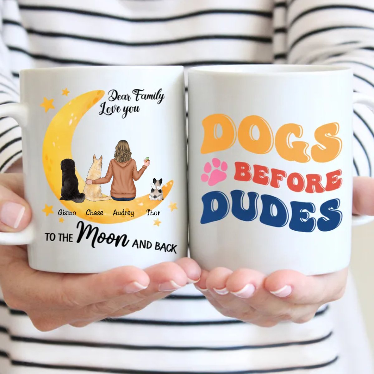 Dog Lovers - Dog before Dudes - Personalized Mug (NN) - Makezbright Gifts