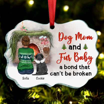 Dog Lovers - Dog Mom & Fur Baby - Personalized Acrylic Ornament - Makezbright Gifts