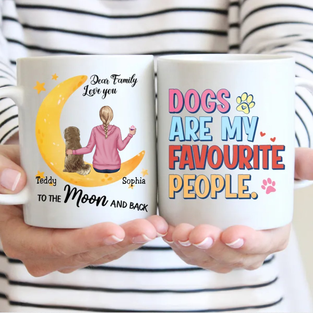 Dog Lovers - Dogs Are My Favorite People - Personalized Mug (NN) - Makezbright Gifts