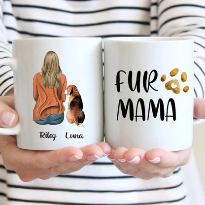 Dog Lovers - Fur Mama - Personalized Mug - Makezbright Gifts