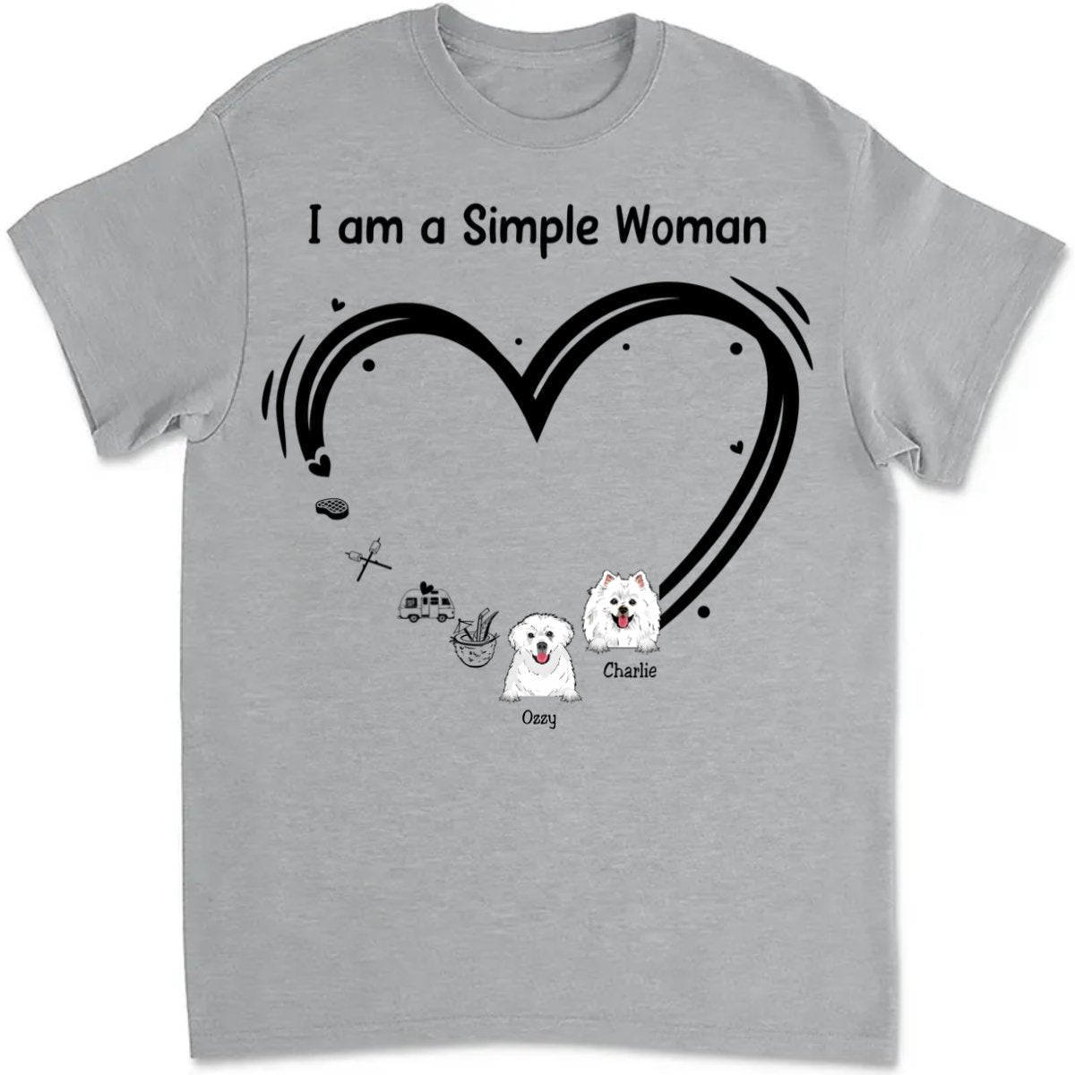 Dog Lovers - I Am A Simple Woman Camping Dog - Personalized Unisex T - Shirt - Makezbright Gifts