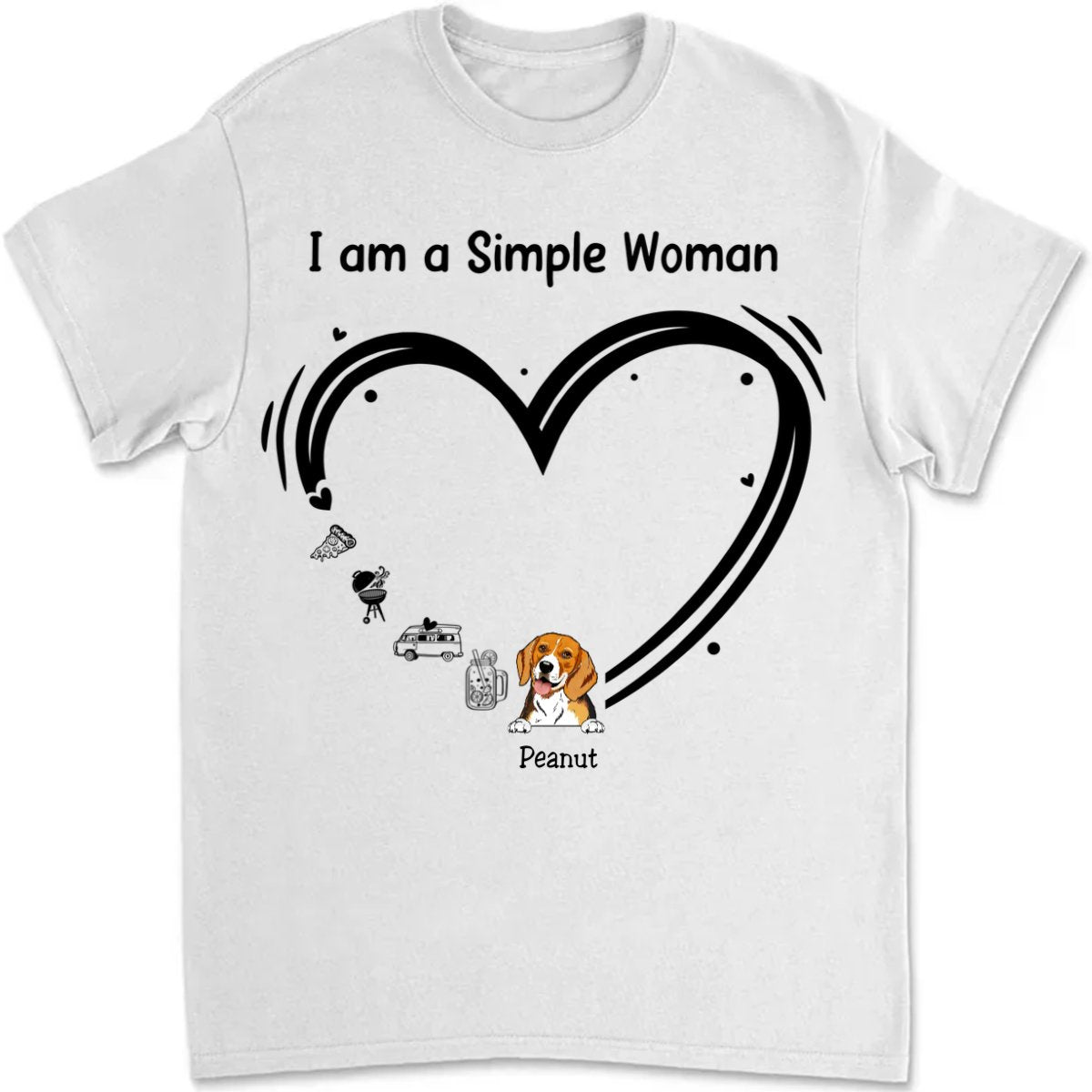 Dog Lovers - I Am A Simple Woman Camping Dog - Personalized Unisex T - Shirt - Makezbright Gifts