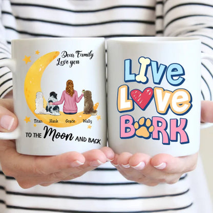 Dog Lovers - Live Love Bark - Personalized Mug (NN) - Makezbright Gifts