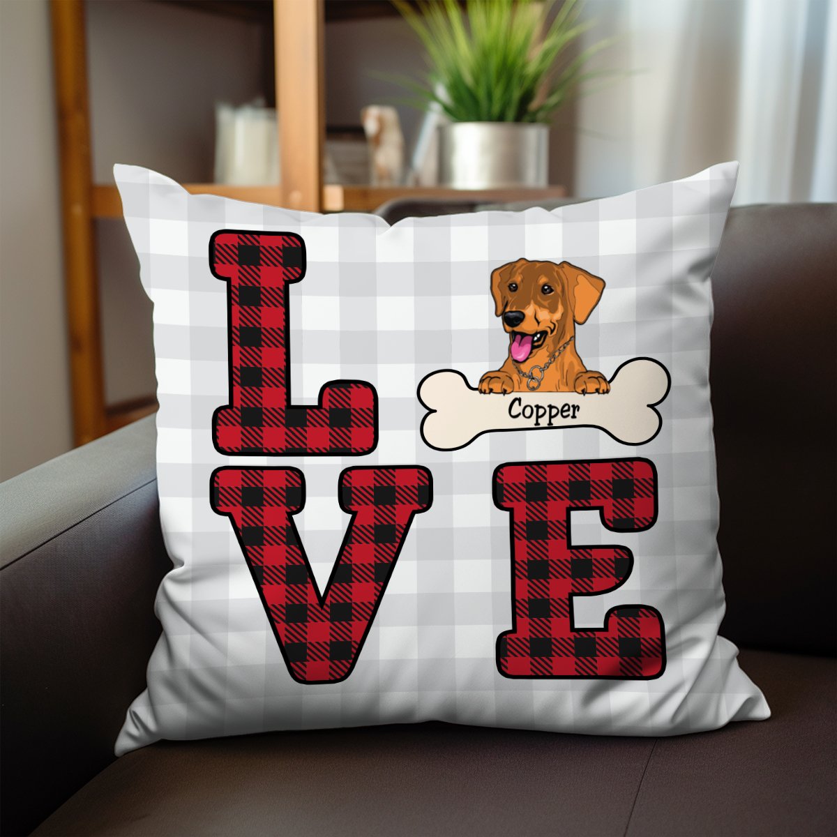 Dog Lovers - Love Dog Funny - Personalized Pillow (VT) - Makezbright Gifts