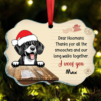 Dog Lovers - Note From Dog - Personalized Christmas Ornament - Makezbright Gifts