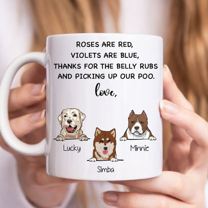 Dog Lovers - Roses are Red Violets Are Blue - Personalized Mug - Makezbright Gifts