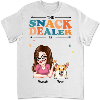 Dog Lovers - The Snack Dealer - Personalized Unisex T - Shirt - Makezbright Gifts