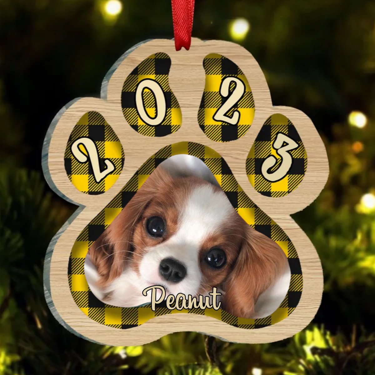 Dog Loves - Pets And Color Paws - Personalized Dog Paw Ornament - Makezbright Gifts