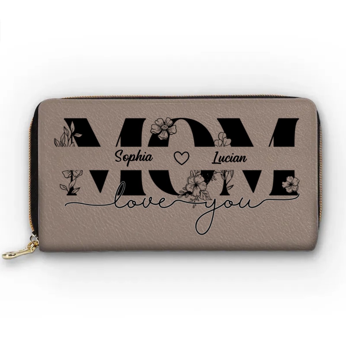 Family - A Mother's Love Is Like A Flower - Personalized Clutch Purse - Makezbright Gifts