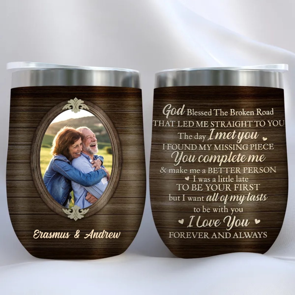 Family - I Always Love You - Personalized Wine Tumbler - Makezbright Gifts