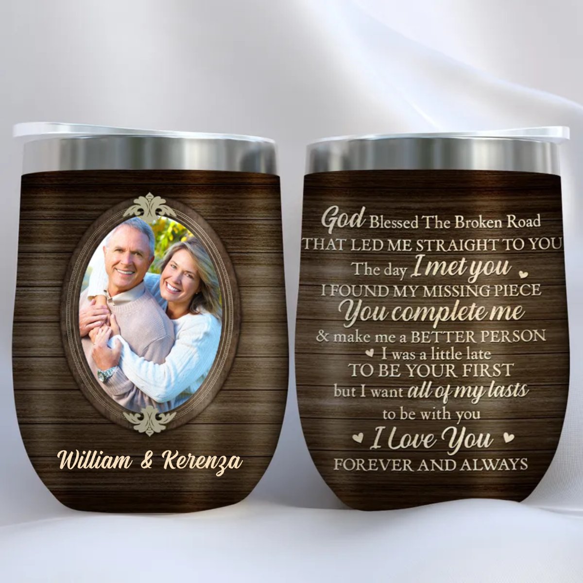 Family - I Always Love You - Personalized Wine Tumbler - Makezbright Gifts