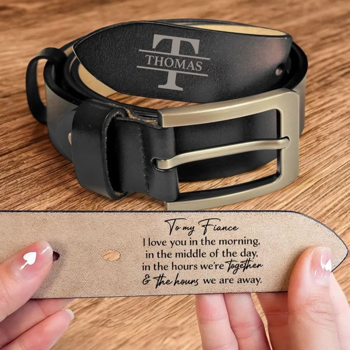 Family - I Love You Every Day - Personalized Engraved Leather Belt - Makezbright Gifts