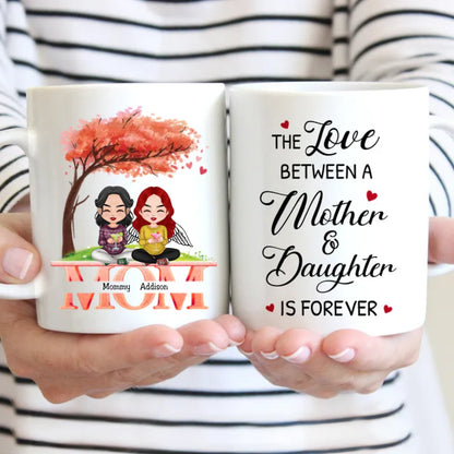 Family - The Love Between Mother And Daughters Is Forever - Personalized Mug (Ver. 2) - Makezbright Gifts