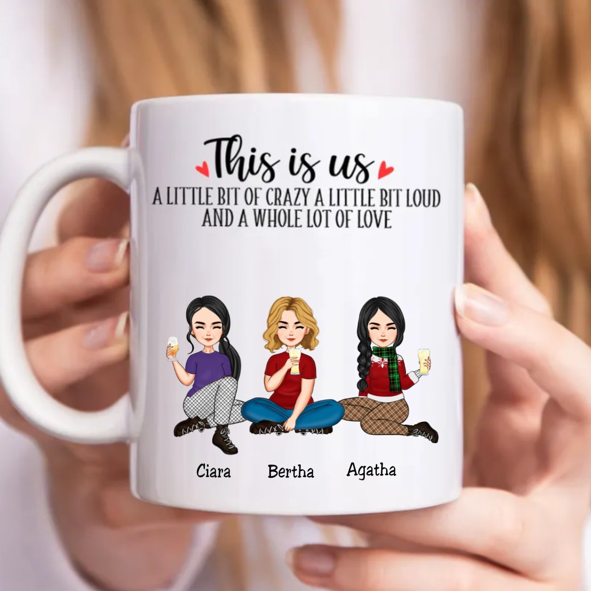 Family - This Is Us A Little Bit Of Crazy And A Whole Lot Of Love - Personalized Mug - Makezbright Gifts