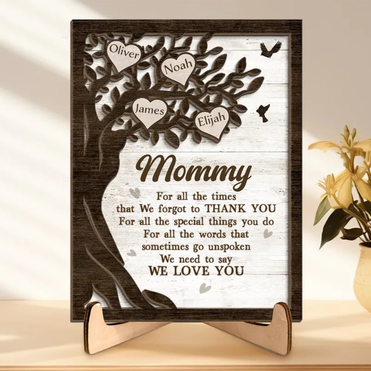 Family - We Need To Say We Love You - Personalized 2 - Layered Wooden Plaque - Makezbright Gifts